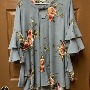 Small grey/blue floral dress
